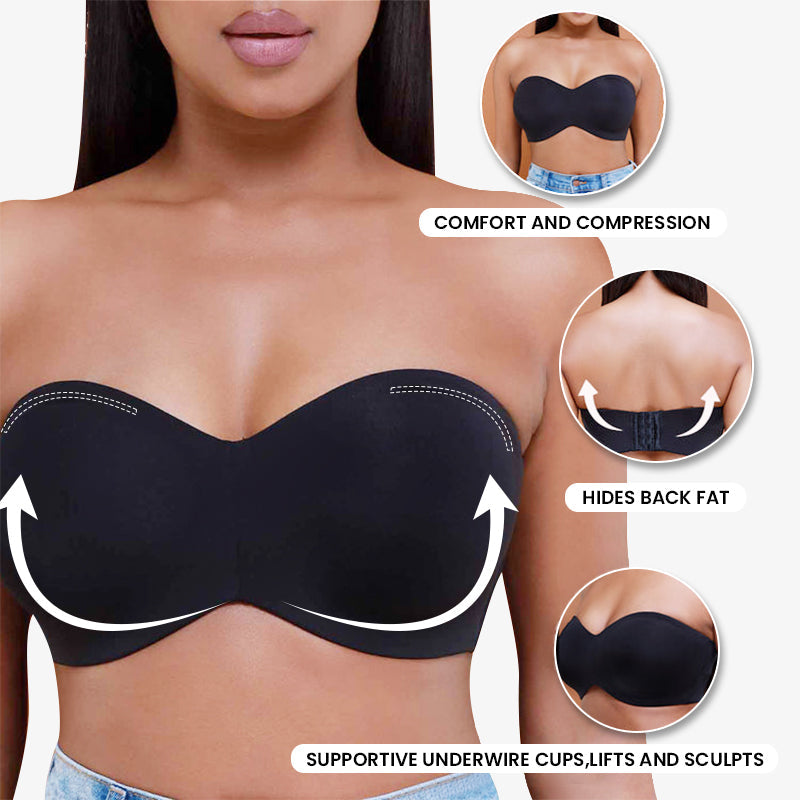 RoundLoyal® Full Support Non-Slip Convertible Bandeau Bra