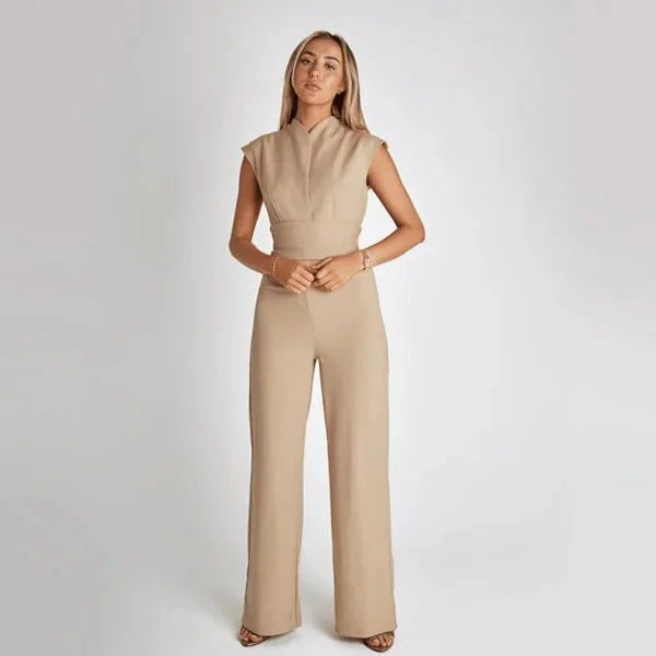 Women's Sleeveless Wide Leg Jumpsuit