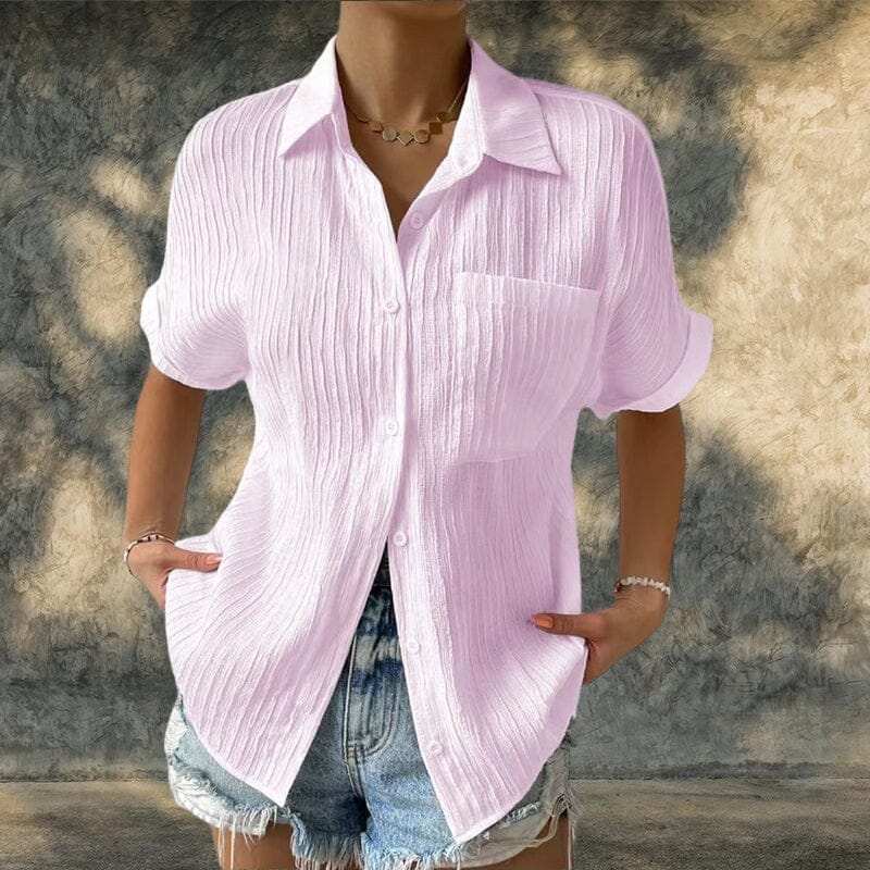 Lady Comfortable Plain Shirt With Pockets