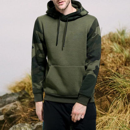 Camouflage Colorblock Casual Sweatshirt