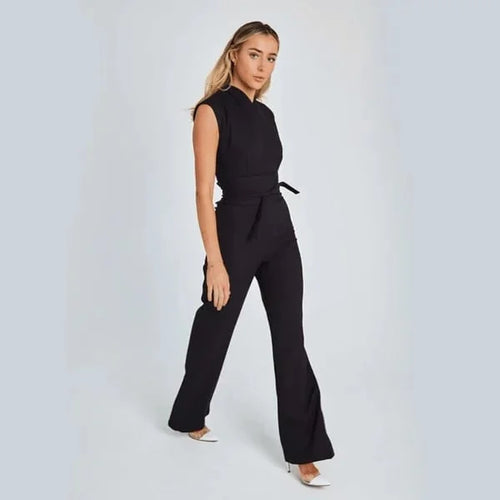 Women's Sleeveless Wide Leg Jumpsuit