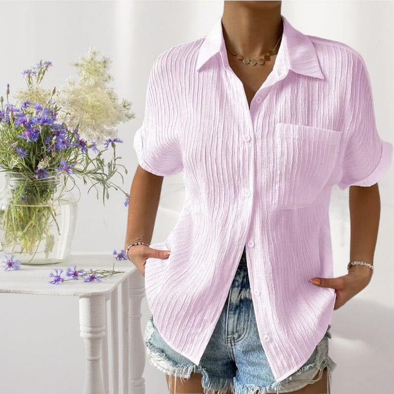 Lady Comfortable Plain Shirt With Pockets