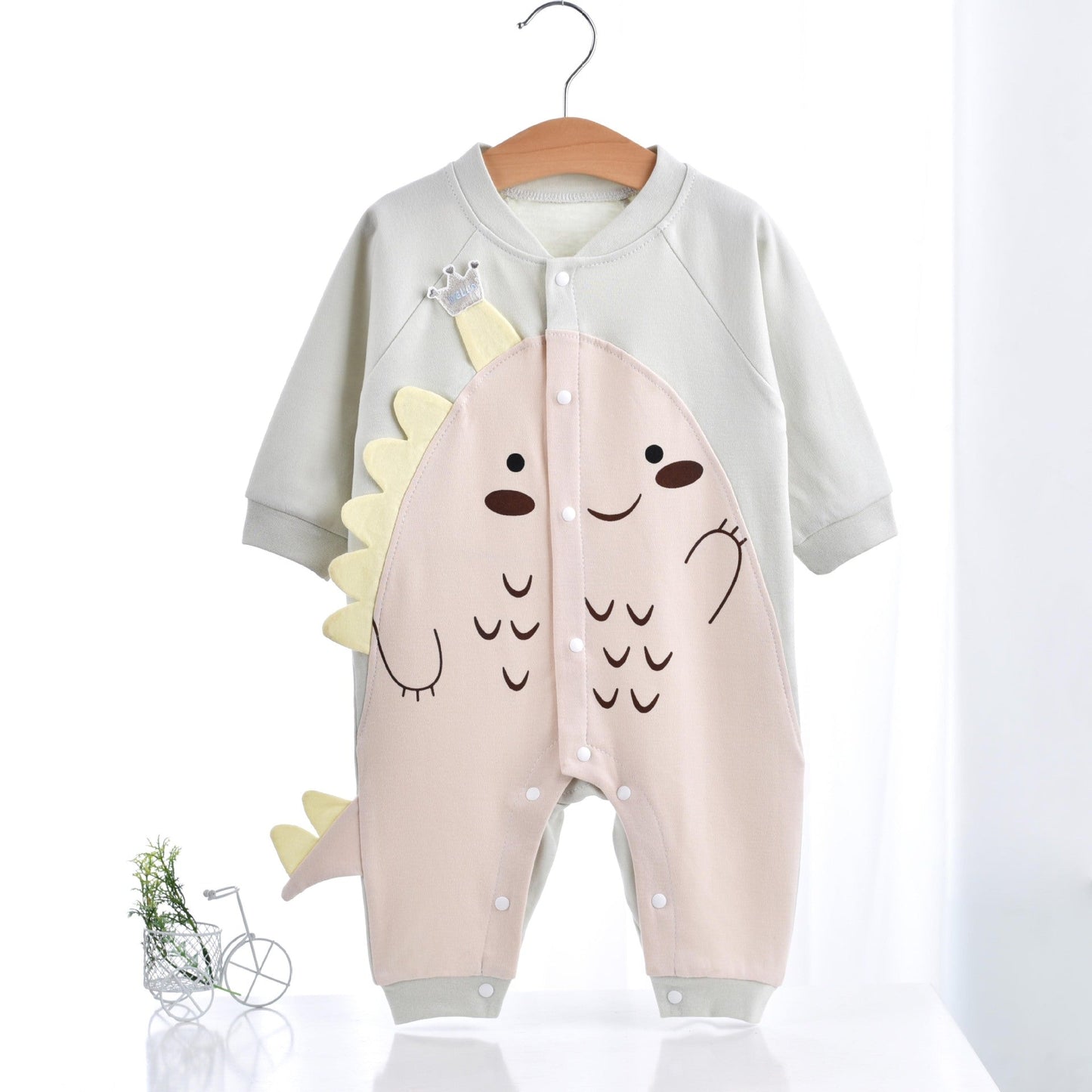 Dinosaur cotton romper