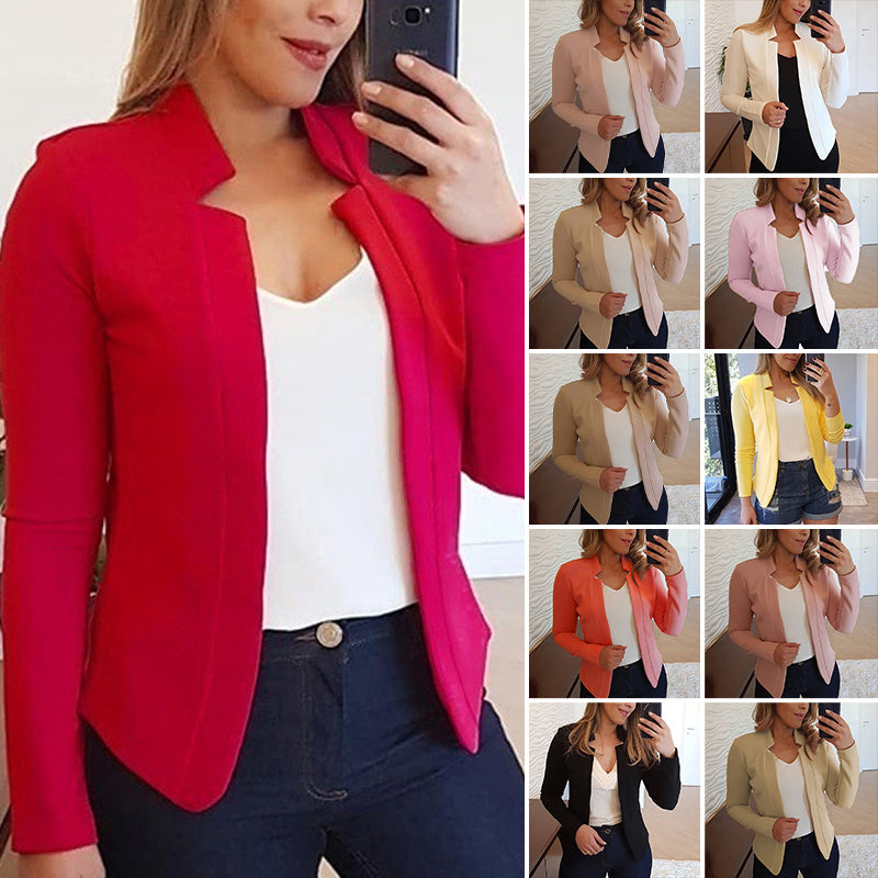 Women's Solid Color Small Suit