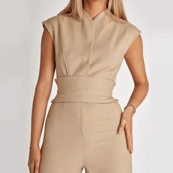 Women's Sleeveless Wide Leg Jumpsuit